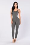 Fashion Sexy Skinny Backless Sling Jumpsuit