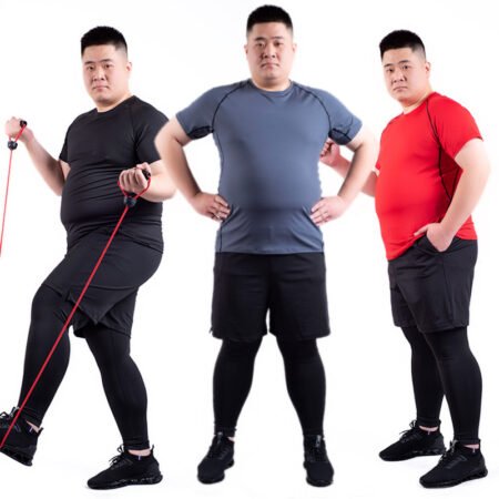 Male fat man high elastic quick-drying clothes plus size fitness suit