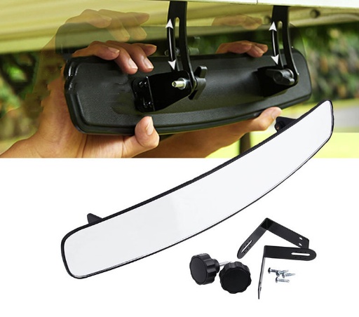 Indoor rearview mirror for golf carts