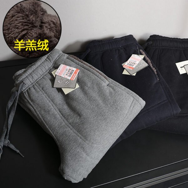 Foreign trade on a single new winter sweat pants men lamb plus velvet sport pants trousers thick