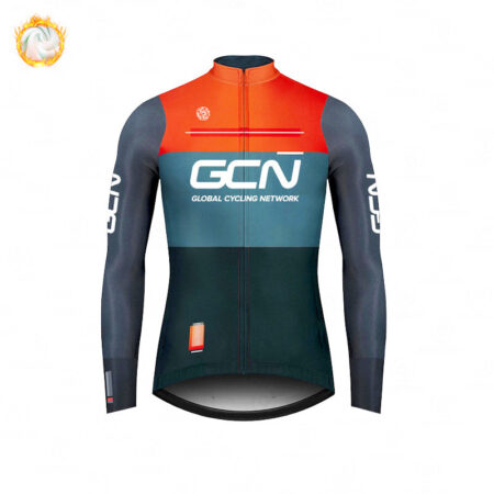 GCN Fleece Long Sleeve Cycling Jersey Cycling Jersey Running Winter New Series