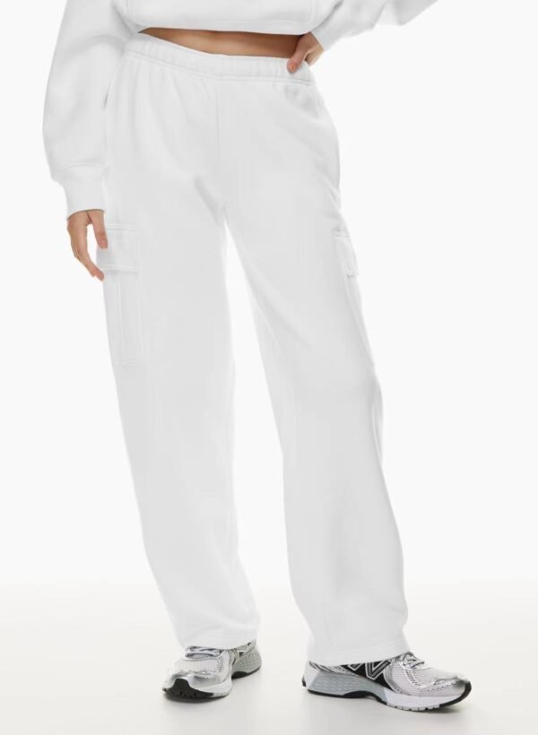 Elastic-waist High Waist Wide-leg Ankle-length Pants