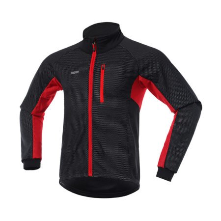 Autumn and winter three-layer composite fleece cycling jersey