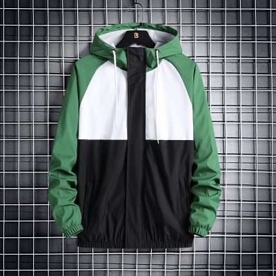 Fashionable Hooded Solid Color Coat Casual Jacket