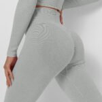European And American Seamless Knitted Thread Moisture Wicking Yoga Pants
