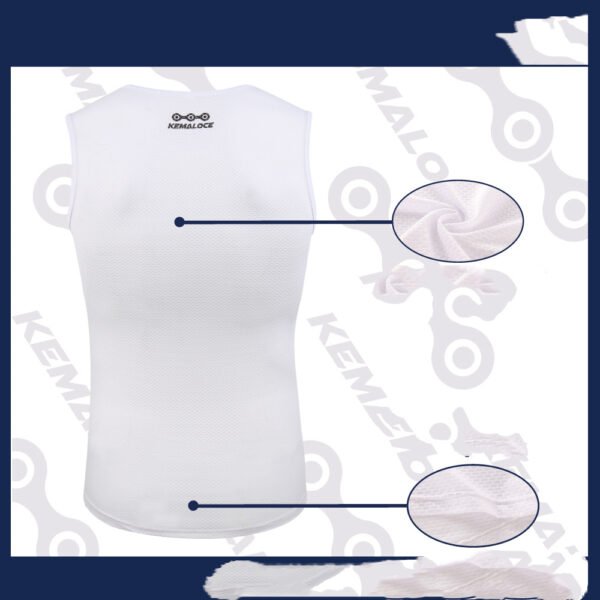 Breathable Men Cycling Base Layer White Coo