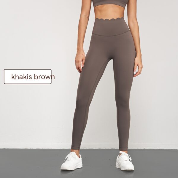 Elastic Sports Yoga Pants Women's Abdominal-shaping High Waist Peach Hip Sports Tights Anti-chic No T-line Fitness Pants