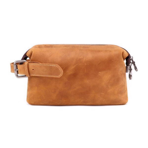 Fashionable Retro Leather Wash Multifunctional Storage Bag