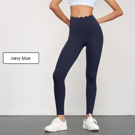 Elastic Sports Yoga Pants Women's Abdominal-shaping High Waist Peach Hip Sports Tights Anti-chic No T-line Fitness Pants
